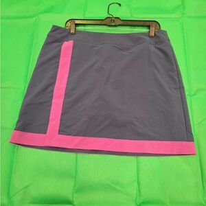 Adidas Mini Skirt in Charcoal and Fuchsia